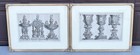 Pair Of Large Antique Etchings  Renaissance  By Jacob Petit  french  1797   1868 