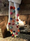 Nwt Pottery Barn Kids Pom Pom Merry   Bright Christmas Stocking No Monogram Name