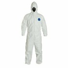 Tyvek 400 Ty127 Hood Coverall Hazmat Disposable Elastic Lg 2xl 5xl 6x Case Of 25