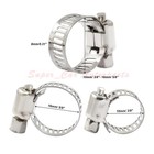 50pcs 3 8 -5 8  Stainless Steel Adjustable Drive Hose Clamps Worm Clip Fuel Line