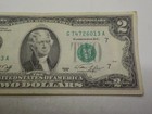 Rare Vintage 1976  2 Dollar Bill Bicentennial G74726013a Chicago Fancy Serial  