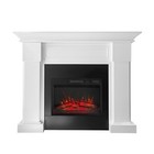 55 In White Electric Fireplace With Mantel With Remote Control  realistic Flames