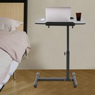 Rolling Laptop Table Bedside Table Hospital   Home Use Bed Table Adjustable 