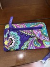 Vera Bradley Women   s Multicolor Purple Heather Turn Lock 8   x5    Wallet Guc Clean