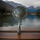 Vtg Silver Plated Vanity Set Hand Mirror  Hair Brush   Comb  Heavy Appx 70 Yrs