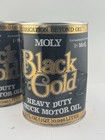 Vintage Moly Black Gold Motor Oil Full Can Quart Metal Nashville Tn 0525-fs3