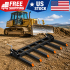 Clamp On Debris Forks Fit 60  Bucket  4000 Lbs Capacity Heavy Duty 6 Fork Tines