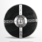 21  Functional Viking Norse Wooden Round Shield With Steel Boss Larp Cosplay