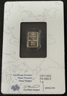 1 Gram  9995 Palladium Pamp Suisse Swiss Bar  in Assay  Rare Precious Metal  