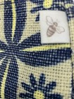 Women   s Boho Floral Fabric Zip Coin Purse Pouch  Lined Beige Blue Yellow