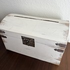 Rustic Wooden Wedding Card Box With Slot For Reception  White
