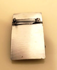 Vintage Rectangular Chinese Pin With Chinese Characters And Figures