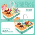 Kids Play Kitchen Sink With Running Water Cooking Stove Pot And Pan Set