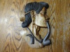 Vintage Native American Indian Hand Carved Wood Wall Hanging Art Decorative