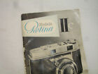 Kodak Retina Ii C Instruction Manual Original Retina Iic