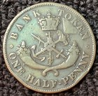 1852 Bank Of Upper Canada One Half Penny Token