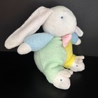 Vintage Soft Dreams Pastel Terry Cloth Bunny Rabbit Rattle Stuffed Plush 10   