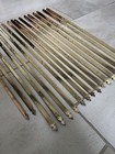 17 Antique Brass Carpet Stair Rods Original Fleur De Lis 15 X 83cm   2 X 61 Cm