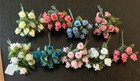 Lot Of Vtg Mini Silk Rose Floral Craft Rosebud Assorted Fabric Flower Millinery