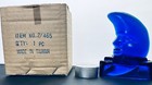 Cobalt Blue Man In The Moon Celestial Votive Candle Holder Appr  4    Vtg Nib Nos
