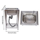 Stainless Steel Commercial Utility Sink Kitchen Sink 1 Compartment Freestanding