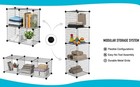 Cube Storage Organizer 4 - Wire Grid Closet And Shelves  Stackable Storage Rack
