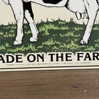 1991 Hershey   s Milk Chocolate Made On The Farm Porcelain Enamel Sign