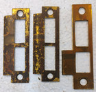 Lot 3 Antique   Vintage Door Strike Plates Mortise Victorian Brass Door Hardware