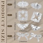 4 Pairs Rhinestone Pearl Shoe Clips Crystal Shoe Buckles Bow Square Wing Clips