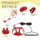 Adjustable Bird Harness Leash  Anti-bite  M  Red