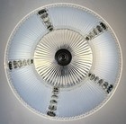 Antique 1930s 40s Art Deco  Hobnail Pastel Blue Ceiling Light Fixture Restored