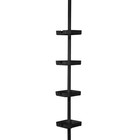 4 Tier Tension Corner Shower Organizer Caddy In Matte Black