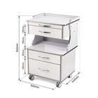 Azdent Dental Multi-function Medical Instrument Cart Mobile Cart 3 4 5 Drawers 