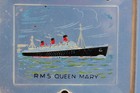 Cunard White Star Line Rms Queen Mary Art Deco Lucite Cigarette Case A f