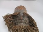 Vintage Rustic  Bamboo Root Hand  Carved Face Mask With A Beard