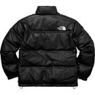 Men   s Nuptse Style Black Leather Puffer Jacket     Mountain Inspired Coat