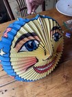 Vintage Sun Face Paper Lantern Candle Holder