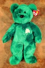 Erin   Green Irish Ty Beanie Baby   Beanie Buddy W  Clover-ireland-march