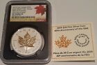 2019 Gold Maple Leaf Incuse  20 1oz Silver Coin Ngc Pf70 1st Day Issue   Rcm Coa