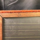 Antique Double Sided Slate Chalkboard Wood Frame Red Felt Edge Schoolhouse Decor