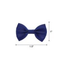 50pcs Dark Blue Bow Ties 1 5 x1  Mini Bowknot For Crafting  Satin Bows Bulk