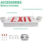 2pcs Red Led Exit Sign ul-listed Emergency Light -dual Lamp Abs Fire Resistance