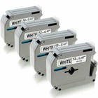 4pk Pt-m95 Fit Brother P-touch 12mm Label Tape M-k231 Mk231 M231 Black On White