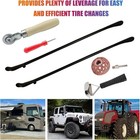 Heavy-duty Rustproof Tire Lever Set  Corrosion-resistant Metal Pry Bars 7pcs Bla