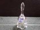 Fenton Miniature Clear Glass Butterfly Bell Signed P  Lane Usa