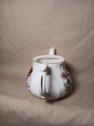 Vintage Golden Crown Fb China Red   Pink Rose Floral Teapot W  No Lid