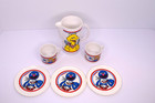 Vintage Sesame Street Children s Plastic Plates   Cups Set Hg Industries