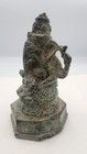 Bronze Ganesha 4-armed Elephant God Statue 5 5  T   1 Lb 5 Oz Octagonal Base