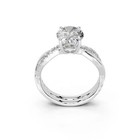 2 0 Ct Oval Cut Lab Grown Diamond Engagement Ring Real 14k White Gold Igi F vs2