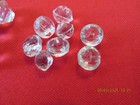 18 Vintage  Small Glass Buttons Round some  Faceted Various Sizes
